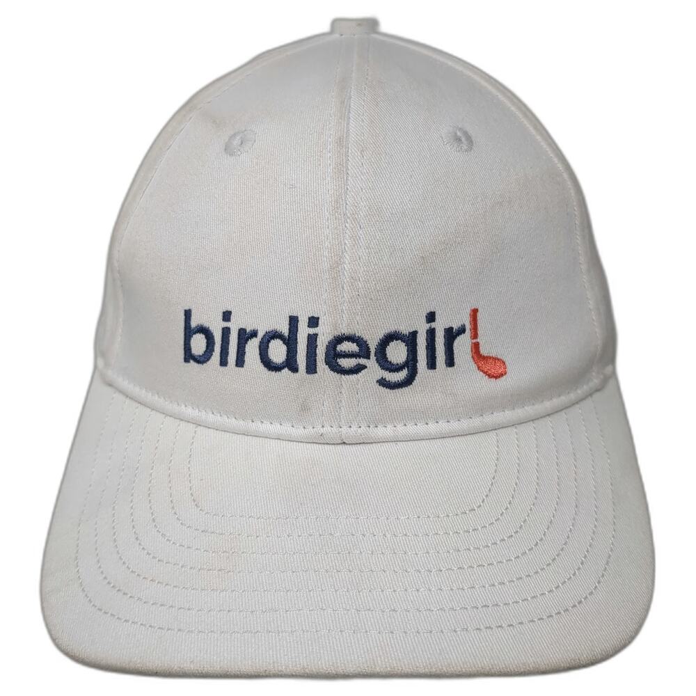 Byrd Snapback White Hat One Size Birdiegirl Golf Club Logo Embroidered Curved